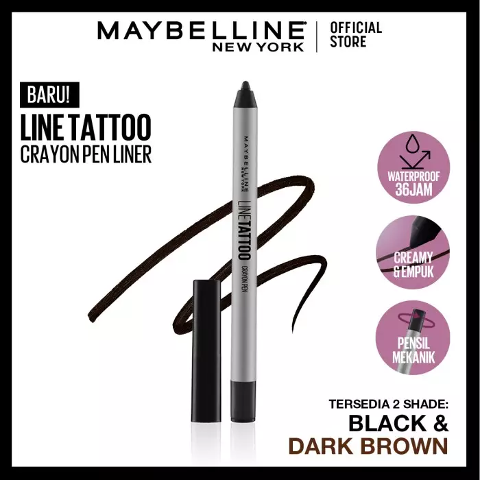 Maybelline Line Tattoo Crayon Pen Liner Black