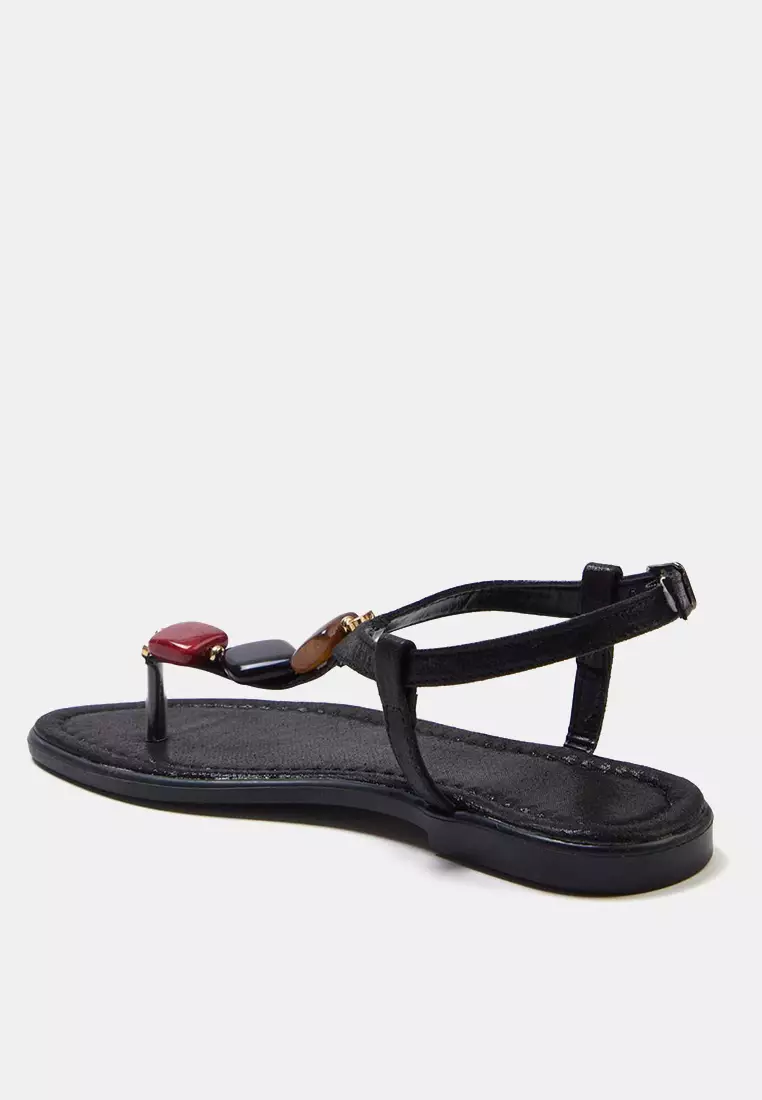 Beaded Flat Sandals