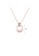 Glamorousky white Fashion and Simple Plated Rose Gold Geometric Mother Shell Round Pendant with Cubic Zirconia and 316L Stainless Steel Necklace 42091ACC76E1D7GS_2