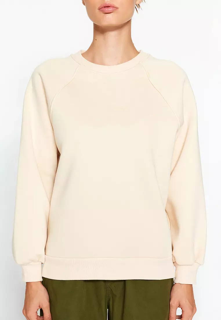 Raglan Sleeves Knitted Sweatshirt
