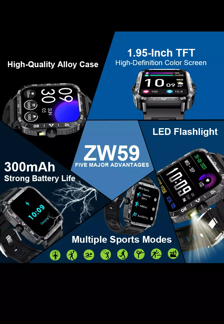 Jual Simbojoy Smart Watch LED Flashlight Running Pria Pace IP67 ...