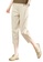 A-IN GIRLS beige Elastic Waist Solid Color Casual Pants 24323AAB0D5628GS_1
