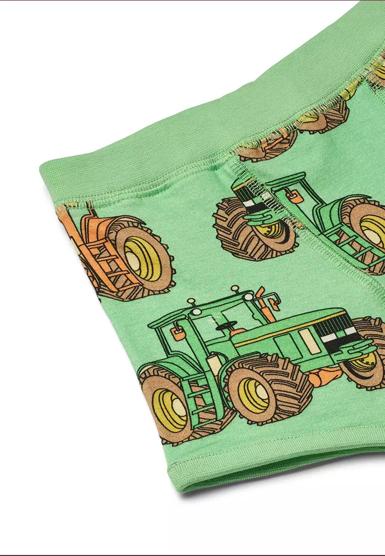 Underwear set with tractors