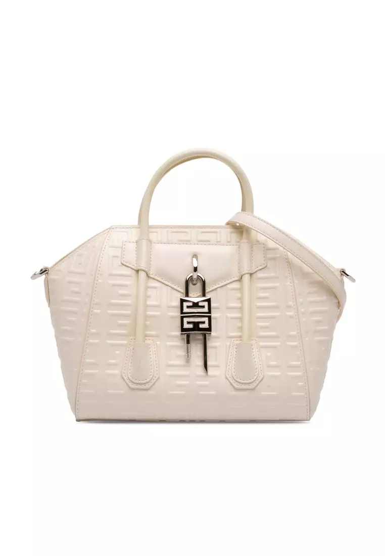 Pre-Loved Givenchy Mini Calfskin 4g Antigona Lock Satchel