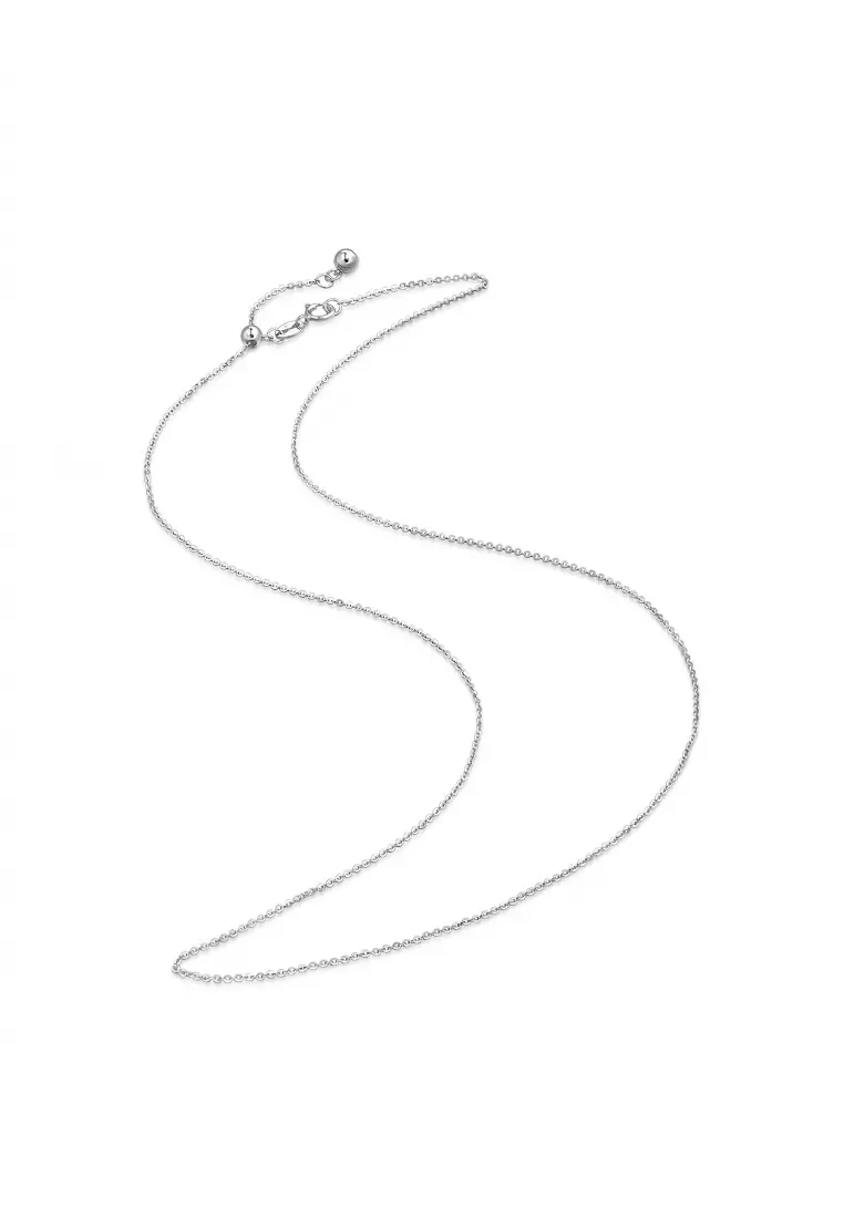 18K White Gold Anchor Chain Necklace for Women 94221N