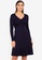 ZALORA WORK navy Nursing Wrap Around Dress 31A5EAA9396B8DGS_1