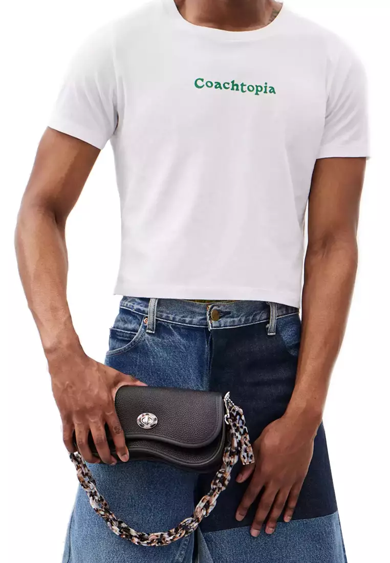 Wavy Dinky Bag In Coachtopia Leather - Black CK113