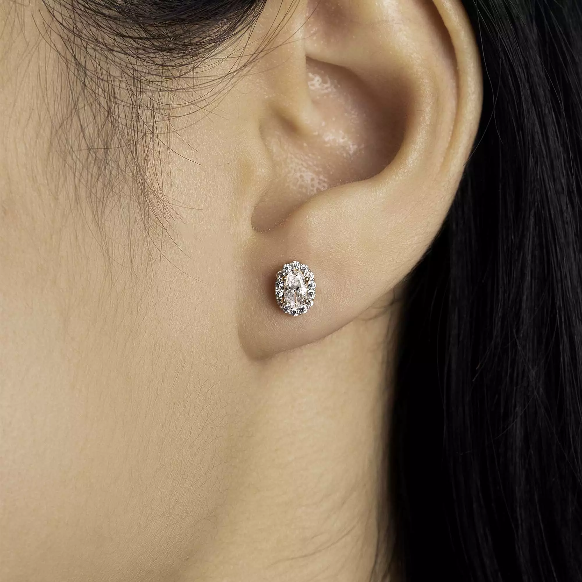 Anting Stud Emas 7K - Maza Gold Earring - Glacia Collection - Juene Jewelry