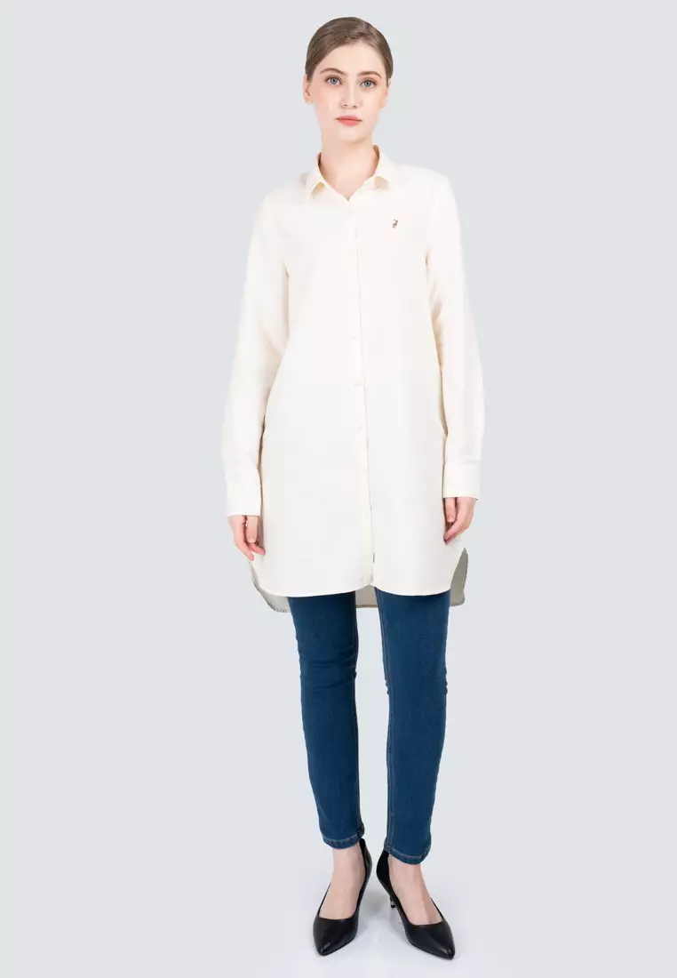 Polo Haus - Women’s Oxford Long Sleeve Shirt Dress WBSDE001