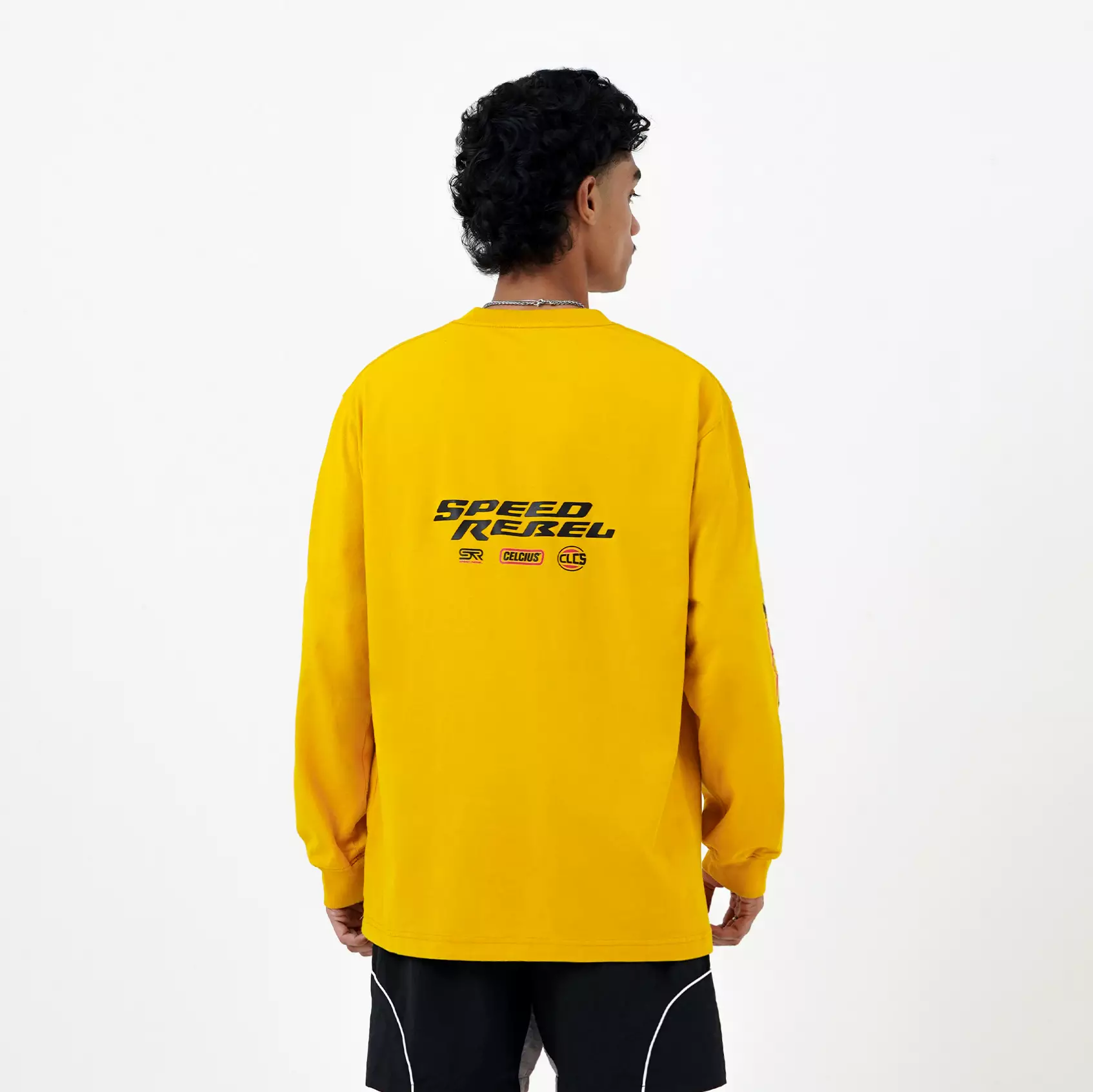 CELCIUS Speed Rebel Washed Team Longsleeve T-Shirt LIN001396C Kuning