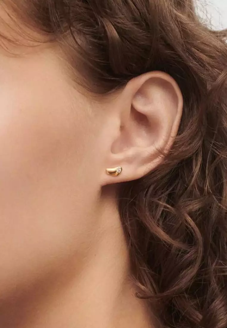 Semplice Diamond 18K Gold Stud Earrings