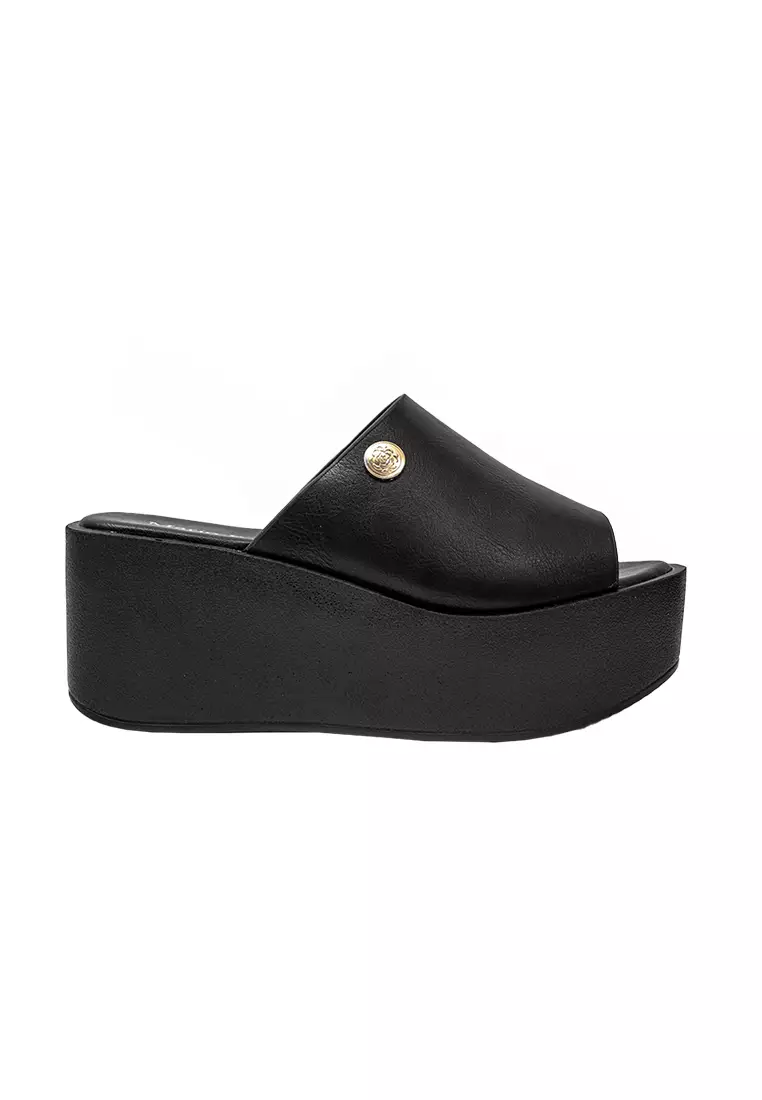 Mario D' boro Runway Women's Wedge Sandals LY 28026 Black C71 C80