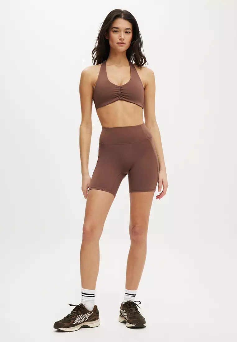 Ultra Soft Scrunch Halter Crop Bra