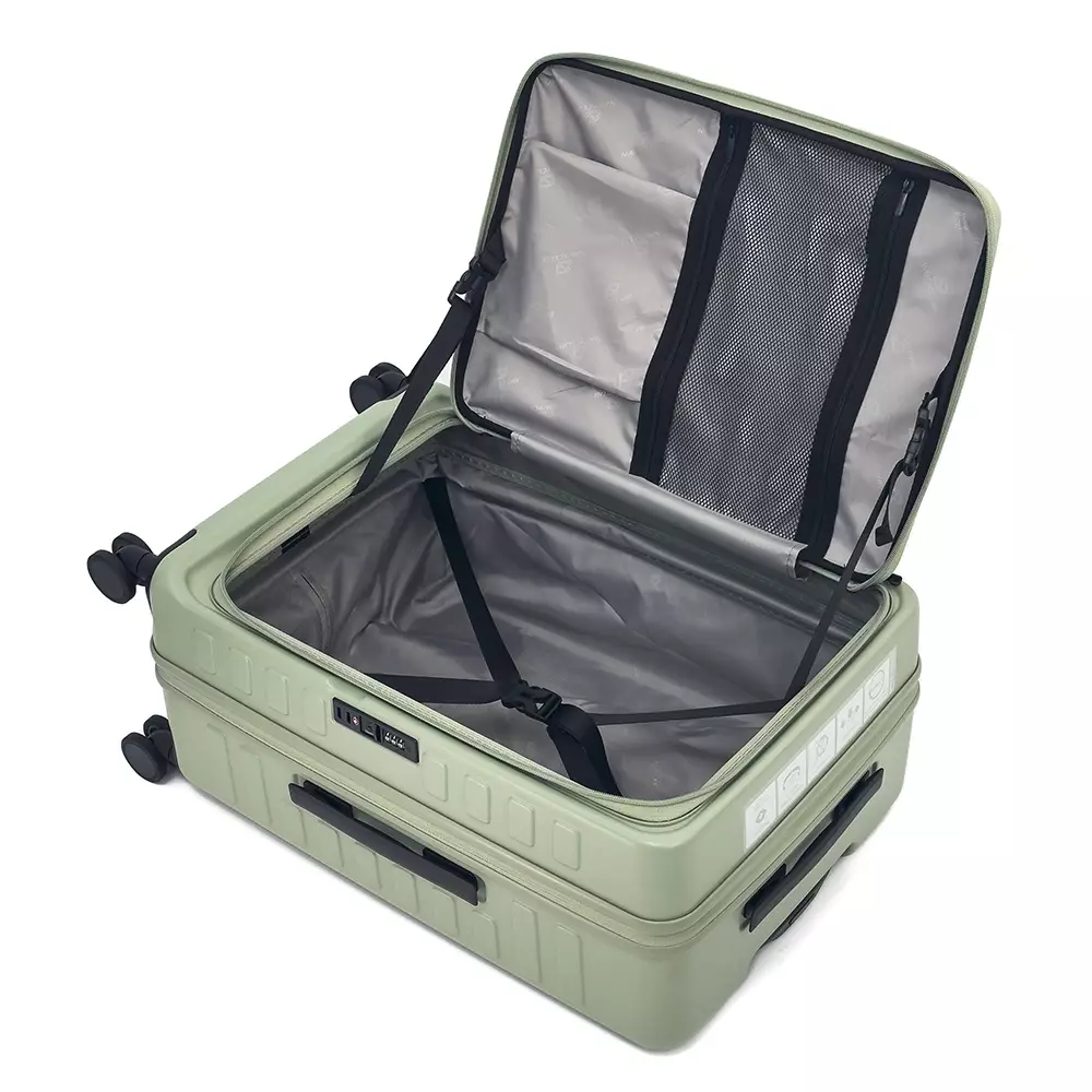 Navy Club Iconic Koper Hardcase - Koper PC 4 Roda Putar TSA Lock - Size 25 Inch Free Cover Koper