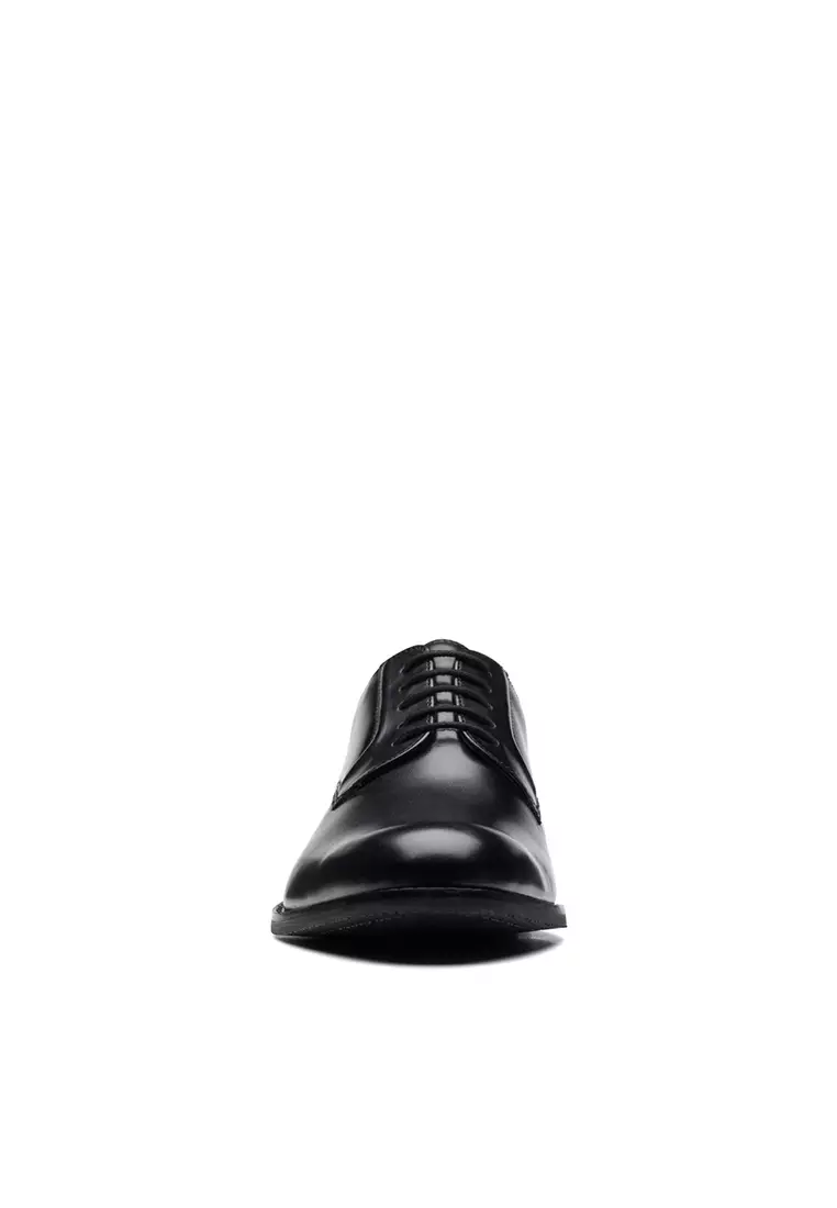 Mens CraftArlo Lace Derby Shoes Black Leather - Wide Feet