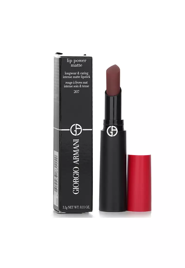Giorgio Armani - Lip Power Matte Longwear & Caring Intense Matte Lipstick - # 207 Devoted 3.1g/0.11oz