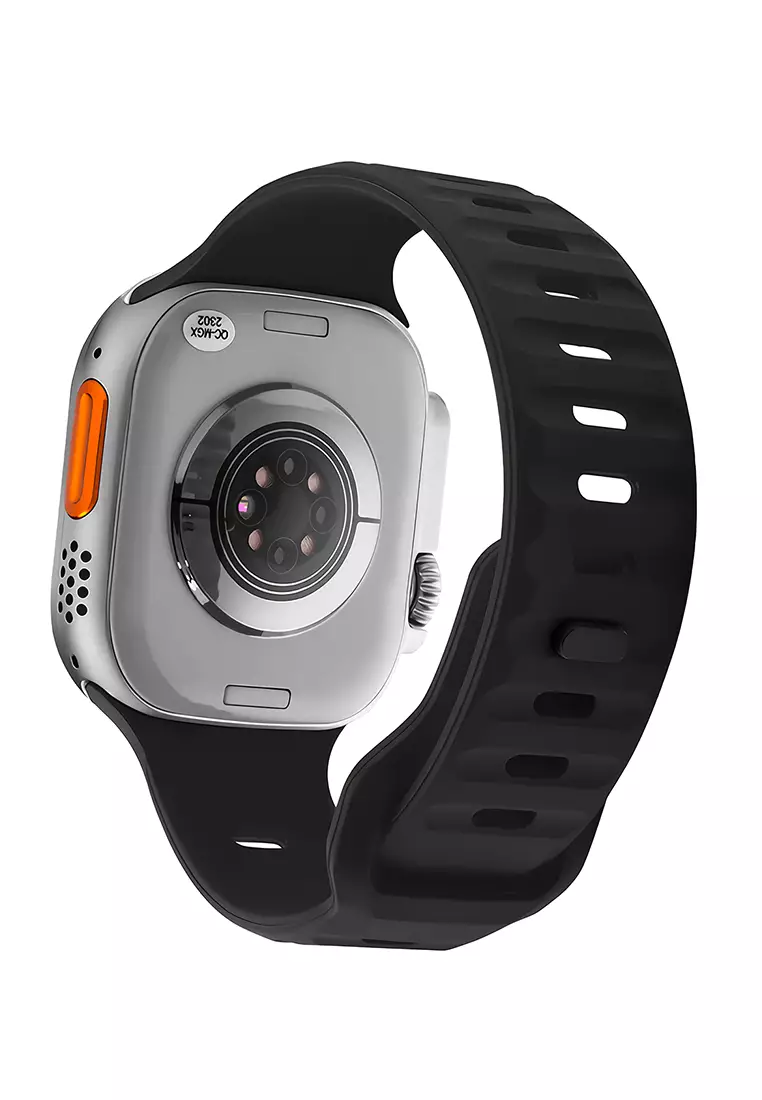 Lee Cooper Smartwatch - Jam Tangan Pintar Unisex - LC.SM.3.01 Black Silicone Strap