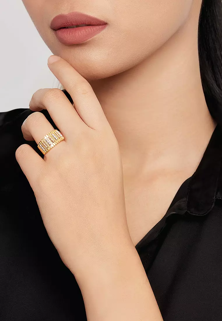 HABIB Sicilia | Oro Italia 916 Yellow, Rose and White Gold Ring GR4270-TI (22K Gold)