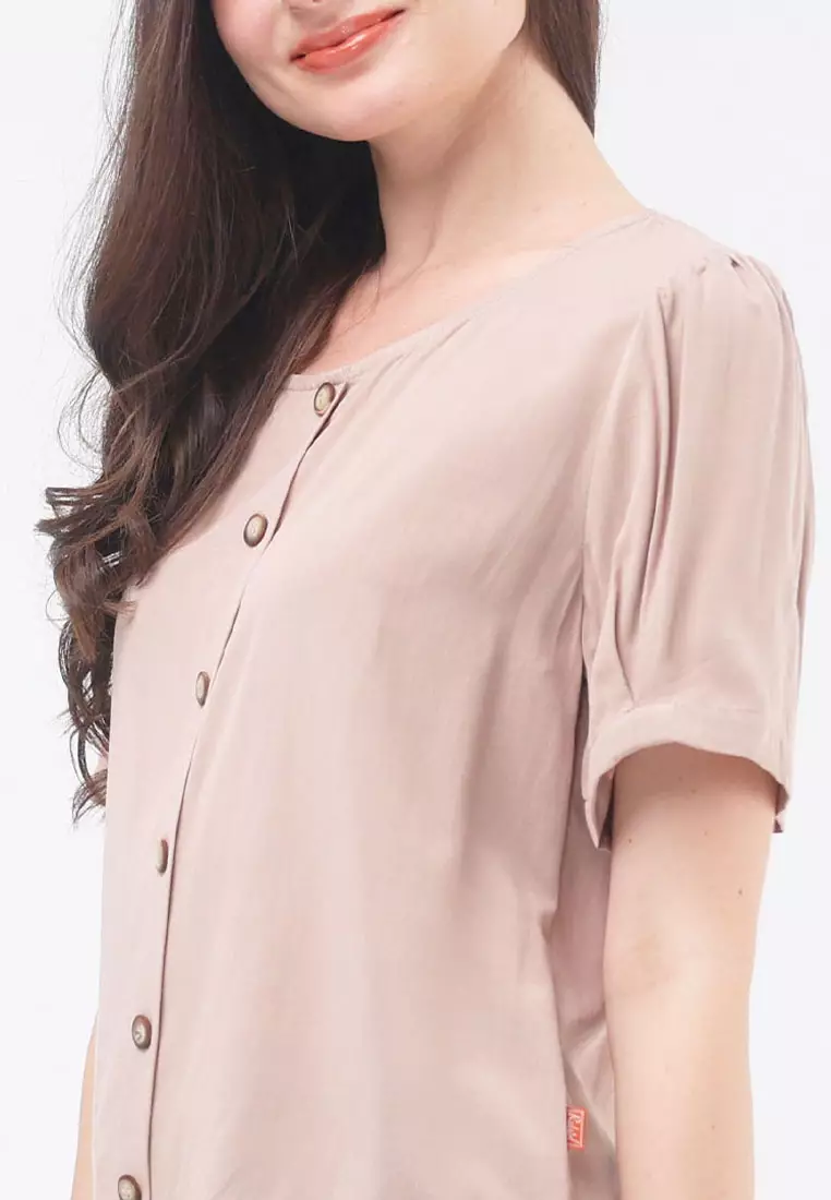 Short Sleeves Roundneck Blouse