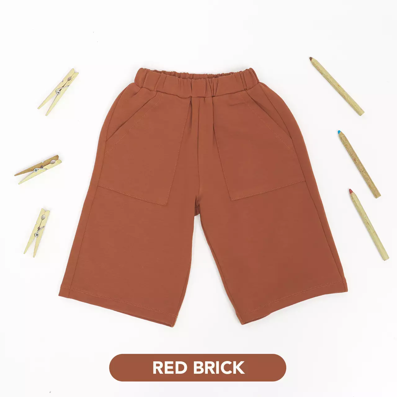 Mooi Celana Panjang Anak Perempuan Lindy Cullotes Pants - Red Brick