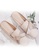 Twenty Eight Shoes beige VANSA Strip Bow Flat Mules   VSW-CFS1 3F6B3SHE3E6D1EGS_3