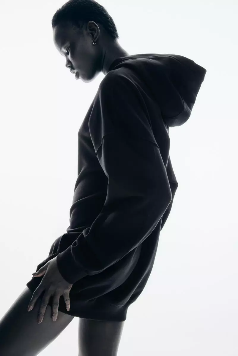 Oversized hooded dress