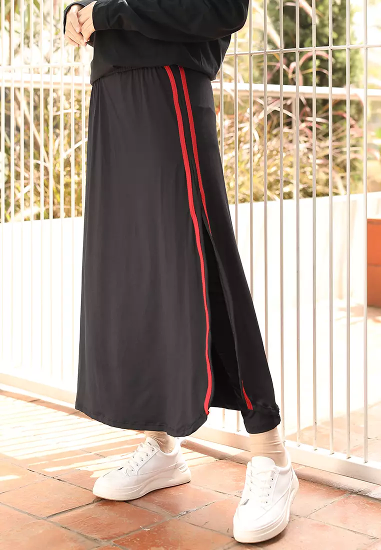 Cotton Bee - Dazzle List Sport Syari | Rok Legging Olahraga - Red - L