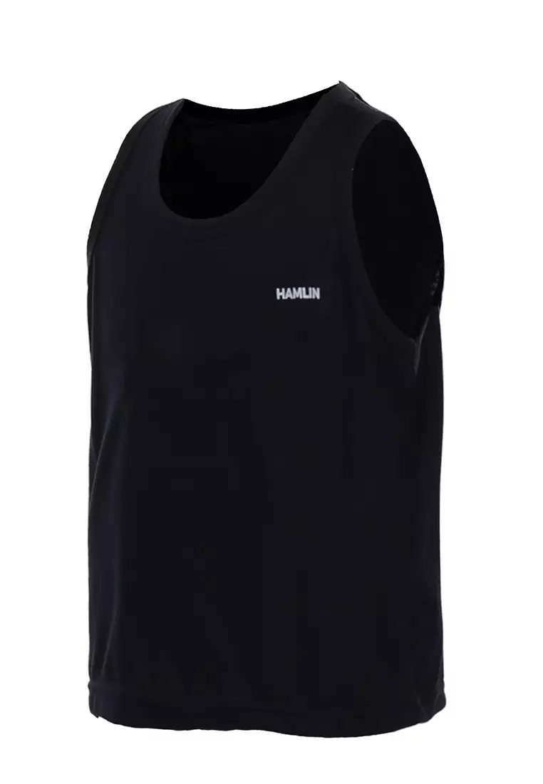 Oriel Singlet Anak Unisex Motif Polos Kids Tshirt Sleeveless Material Cotton ORIGINAL - Black