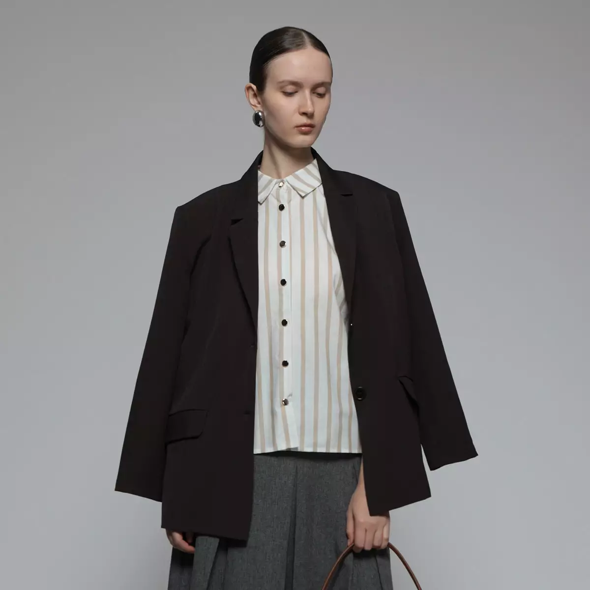 COTTONINK Studio - Outerwear Blazer Wanita Brown Solin #StudioEssentials