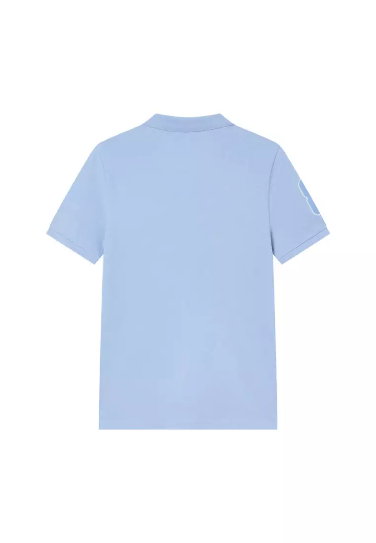 Men's Lion Embroidery Slim Short Sleeve Polo 01016222