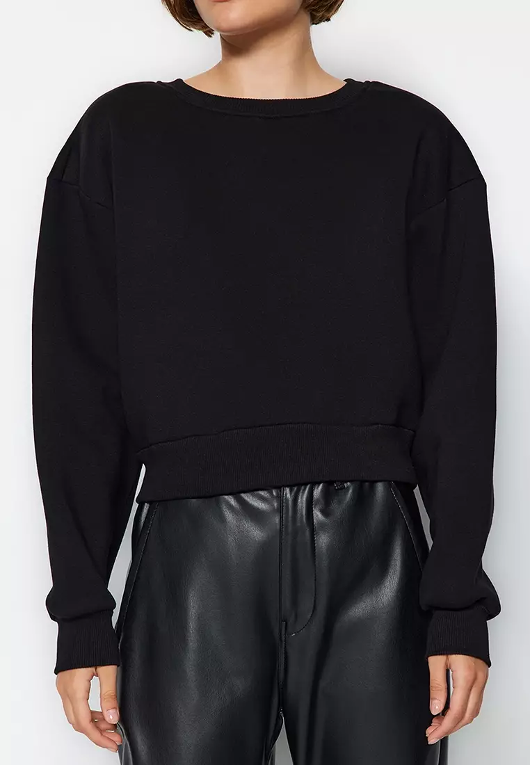 Comfy Crop Basic Sweatshirt