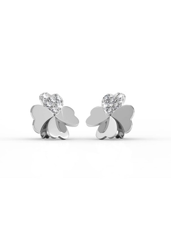 Her Jewellery Lucky Clover Earrings -  Made with Swarovski Crystals B0D01ACE2BBA73GS_1