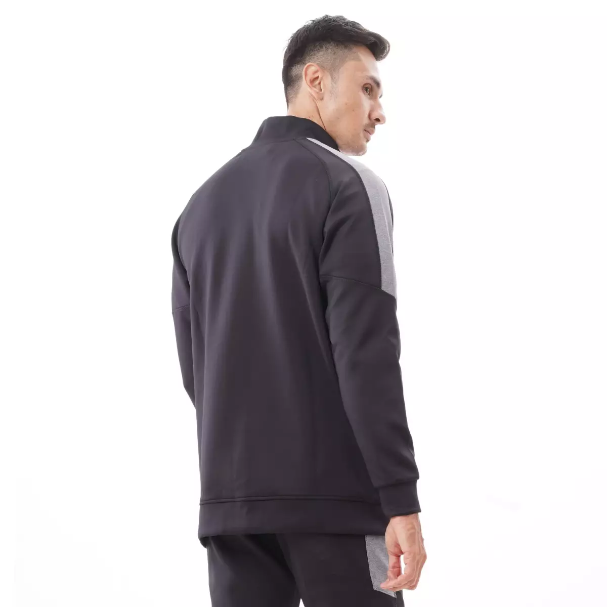 Tiento Jaket Olahraga Resleting Hitam Jacket Turtleneck Sporty Turbo Scuba Black Men