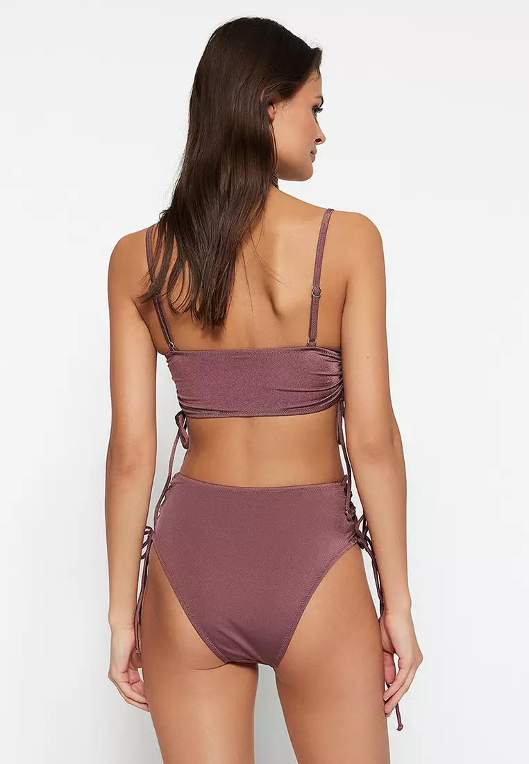 Lace-Up Bikini Bottom