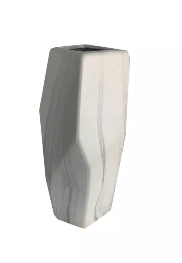 Buy RETAIL THERAPY PH White Ceramic Marble Vase Hp278 2024 Online