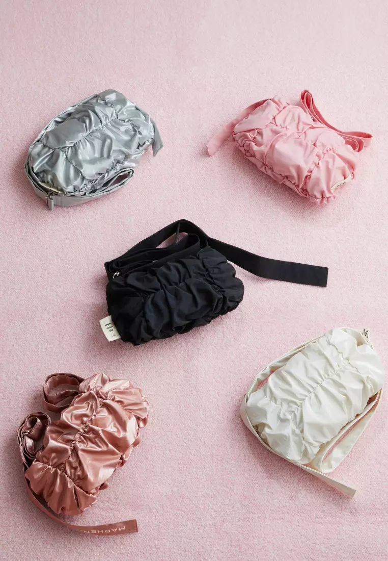 POPCORN SWING MINI Nylon Crossbody Bag Milky Pink