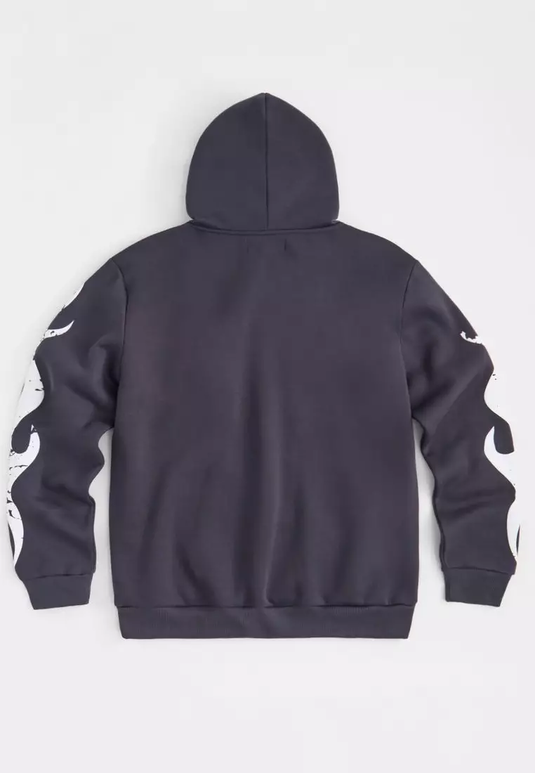 NYC Streetwear - HUSTLE Hoodie - Dark Grey