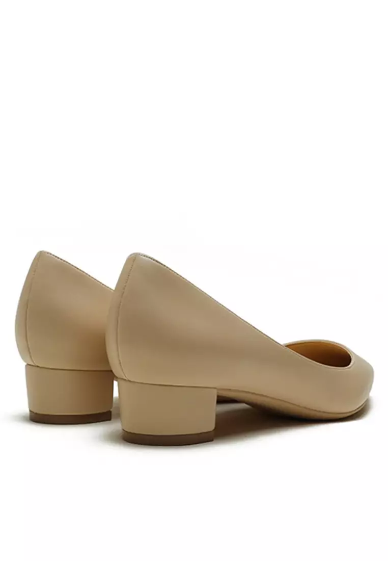 3CM Uniform Pointed Low Heel Shoes HZL231