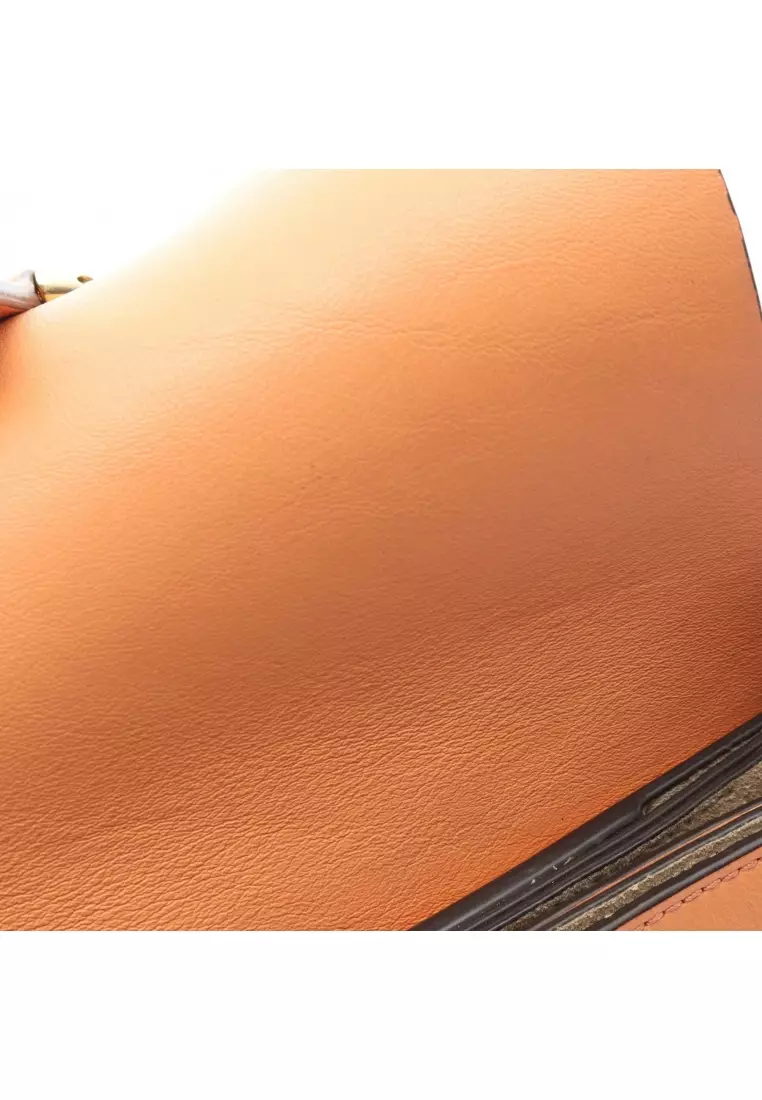 Pre-Loved Chloé FAYE Faye Shoulder bag leather suede coral orange