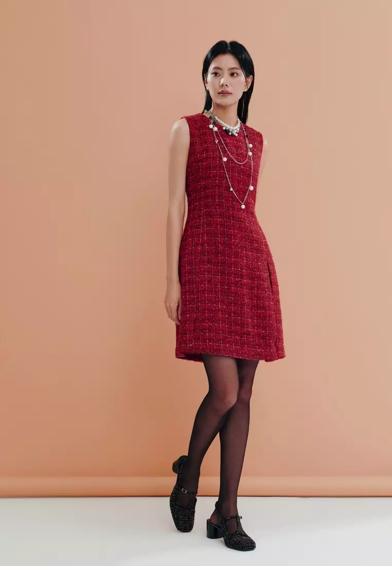 圓領無袖連身裙