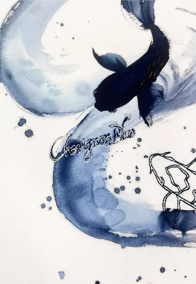 男裝V57錦鯉印花涼感短袖T恤