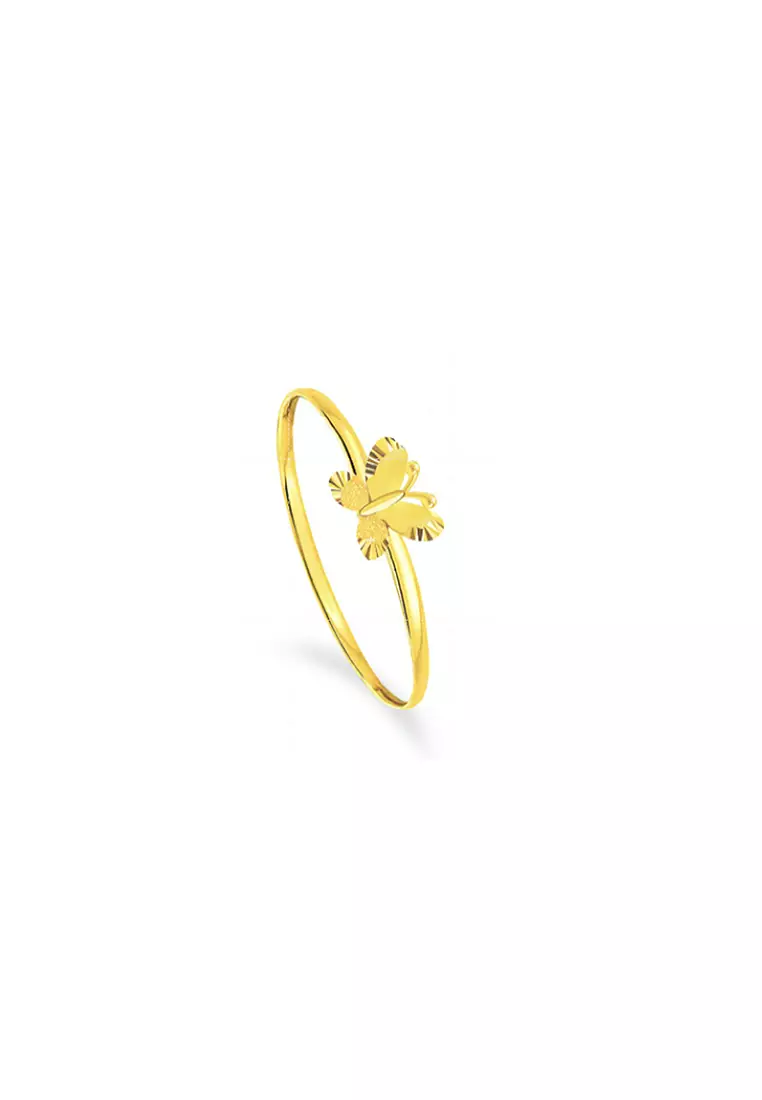 MJ Jewellery 375/9K Gold Mini Butterfly Ring C005