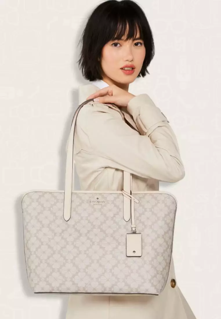 Kate Spade Flower Tote Dark Beige