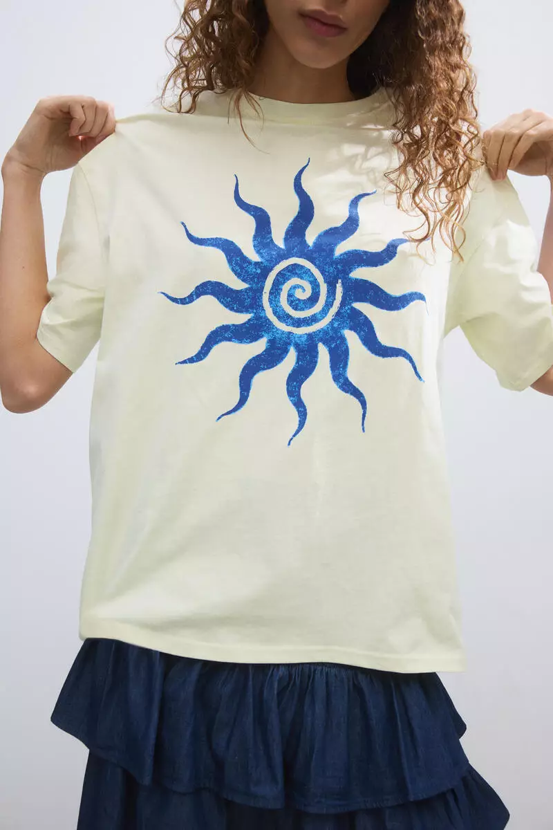 Oversized print-motif T-shirt