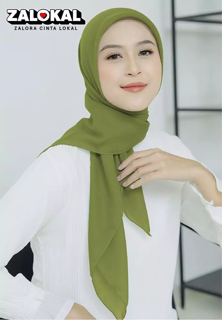 Polly Cotton (Hijab Segiempat Bella Square) Seaweed