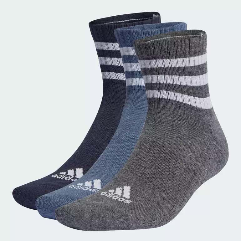 Lifestyle 3-Stripes Cushioned Sportswear Low-Cut Socks 3 Pairs Unisex Blue IP2637