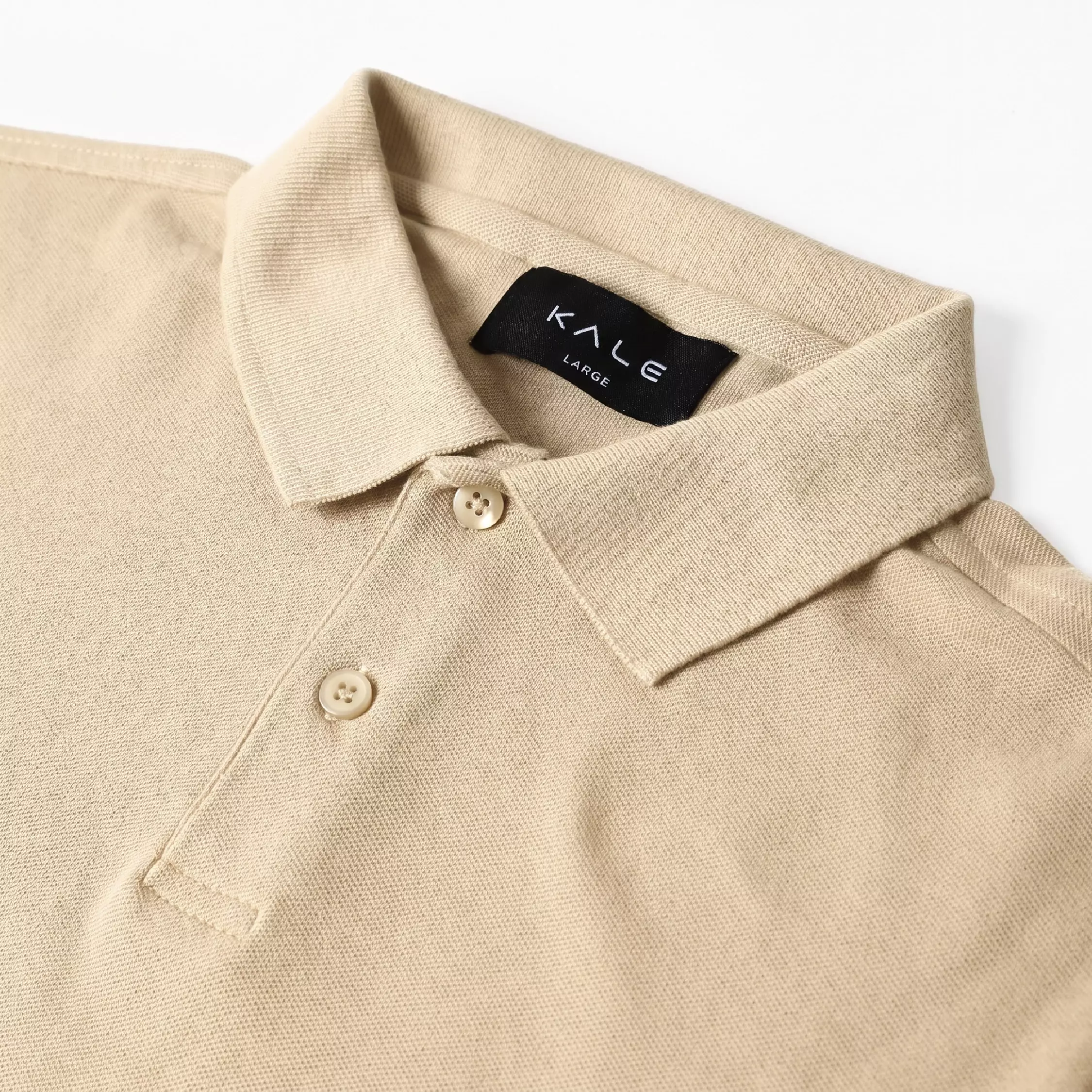 Kale Park Cream / Kaos Polo Pria Lengan Pendek Kerah / Polo Shirt Slim Fit