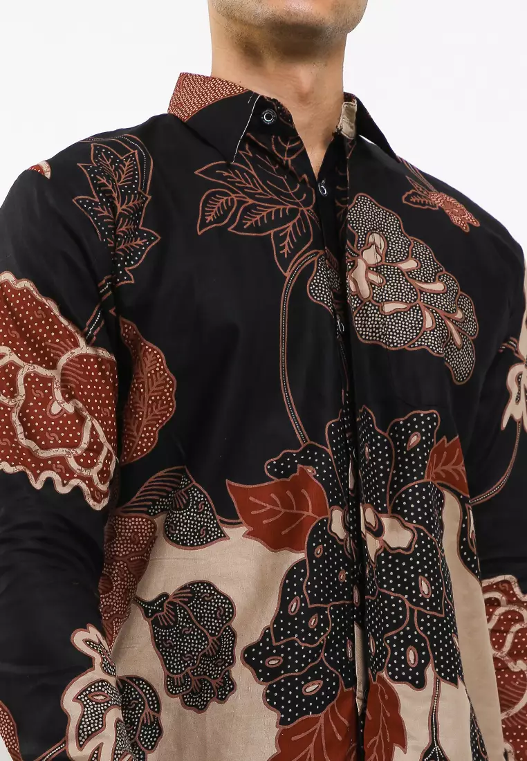 Pradipta Kemeja Batik Exclusive Premium Pria Casual Modern Lengan Panjang