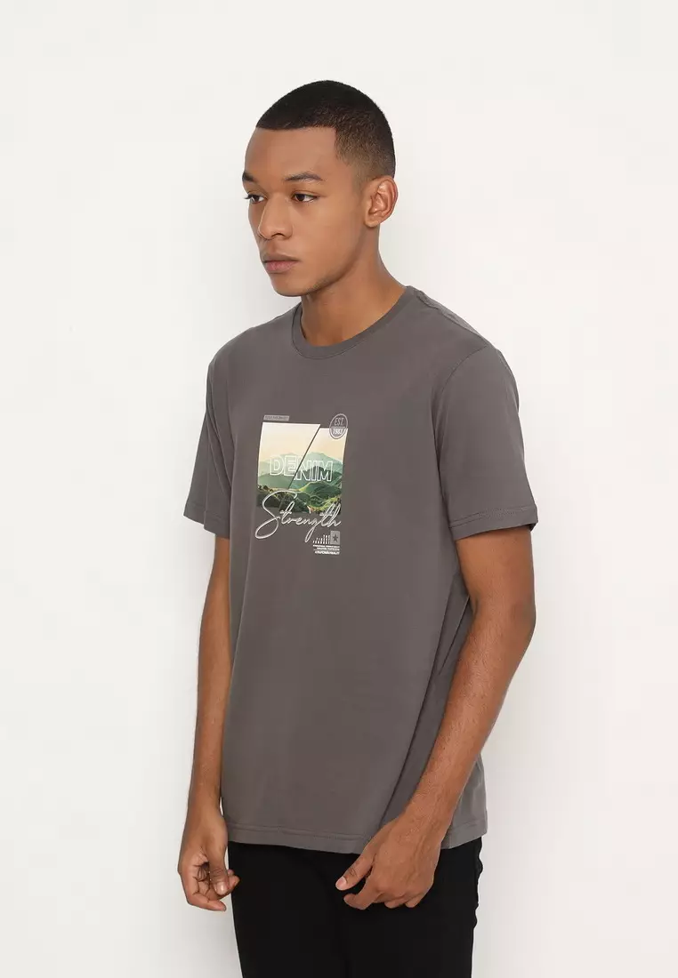 POLICE T-Shirt Cotton Combed Sablon Raster Pria 2073280451