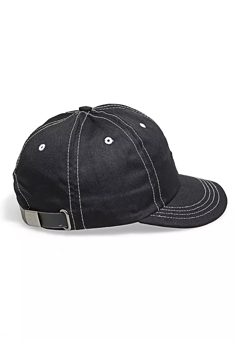 Gemp Topi Snapback Aksesoris Fashion Pria Wanita Bordir Huruf S Resizable Strap Material Drill ORIGINAL - Black White